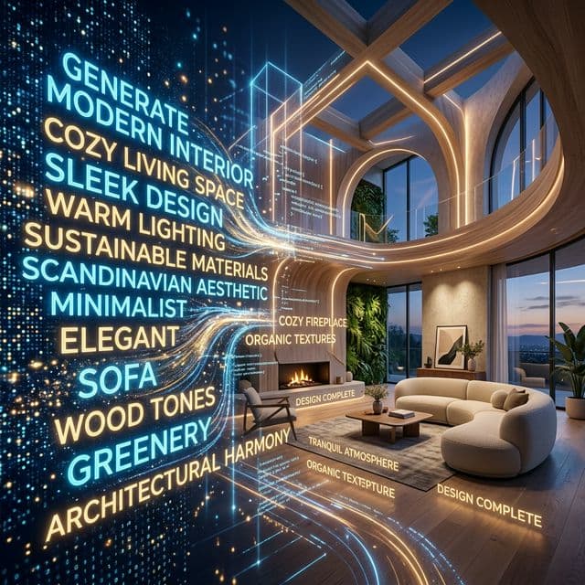 AI Interior Design: Mimarlar İçin 50 Ücretsiz Midjourney Komutu (Prompt) Konulu Mimari Render Blog Makalesi