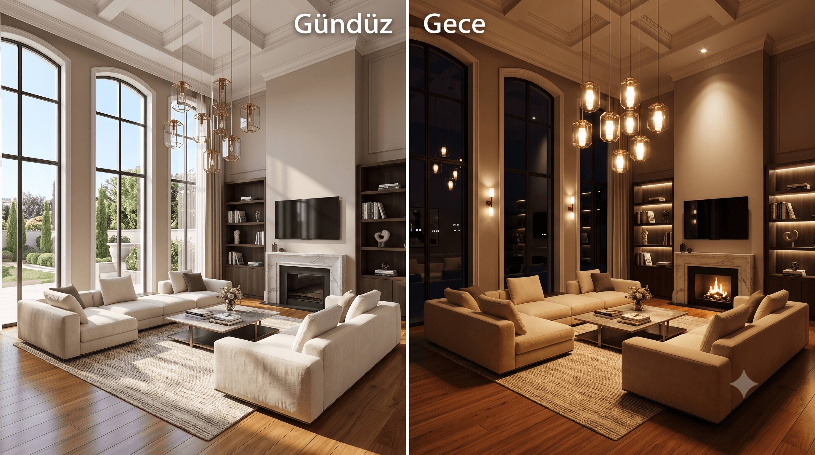 Corona LightMix gündüz gece render versiyonu karşılaştırması