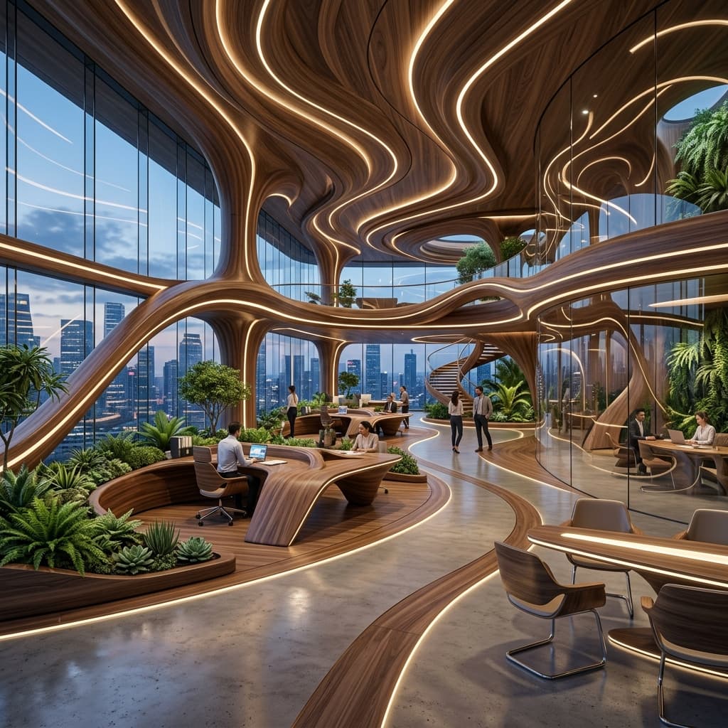 Fütüristik ofis ve yaşam alanı