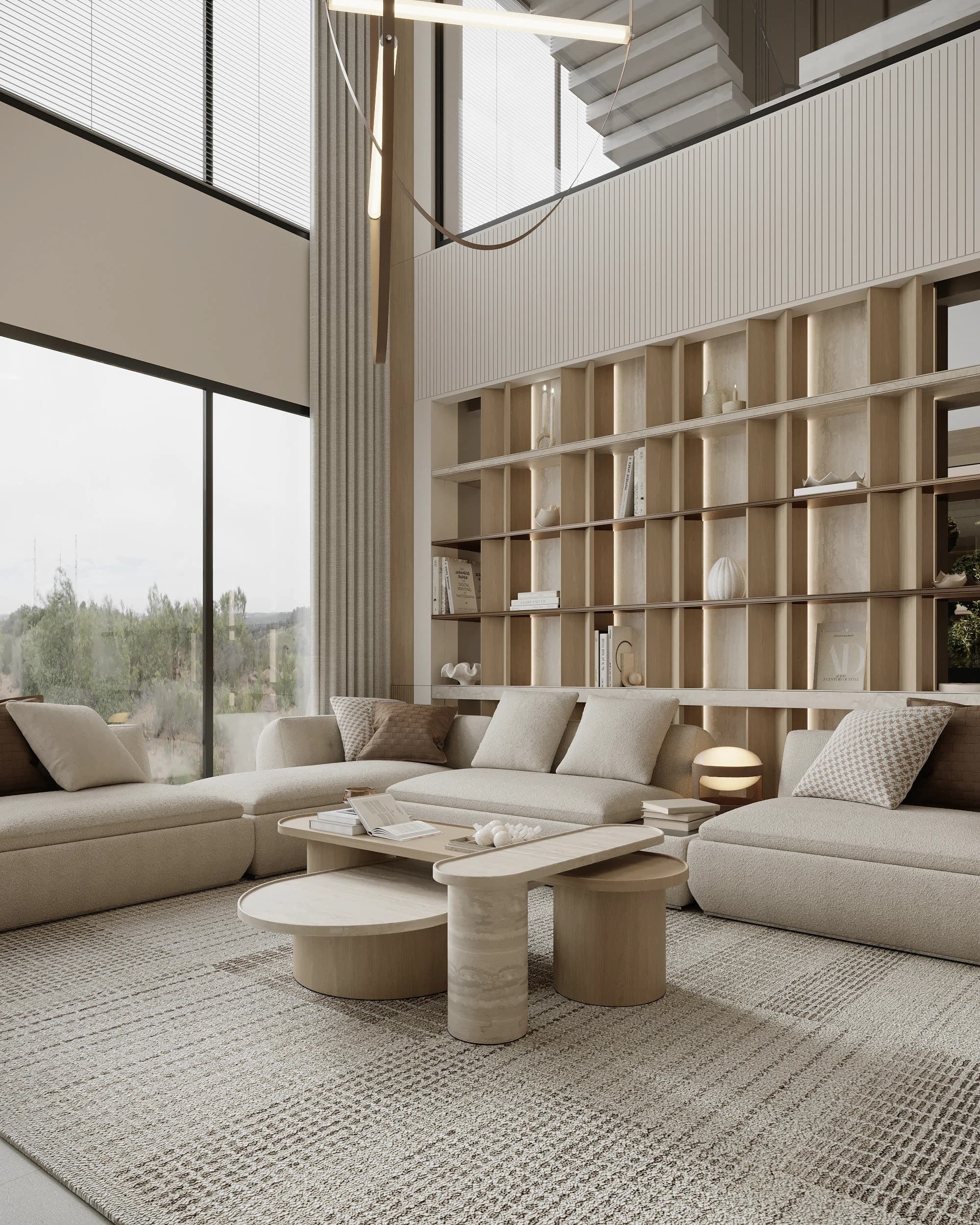 Minimalist Salon - Kaliteli Render Mimari Görselleştirme