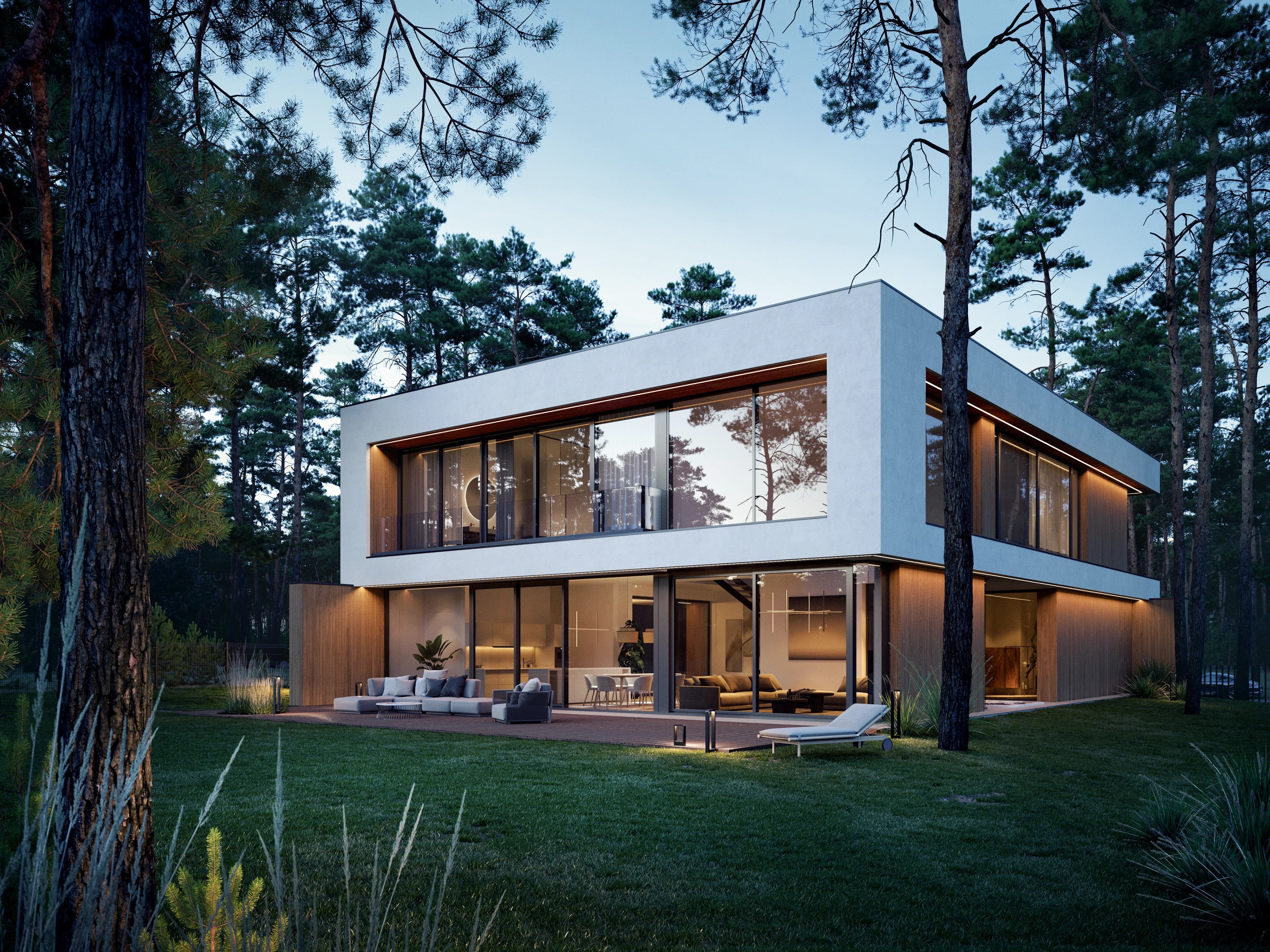 Twinmotion ile oluşturulmuş fotogerçekçi dış cephe mimari render