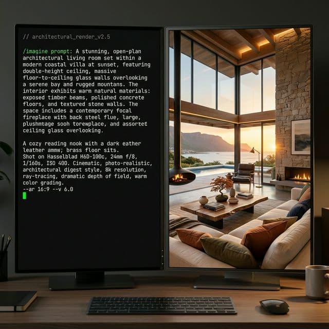 Midjourney Prompt Yapısı ve Mimari Sonuç