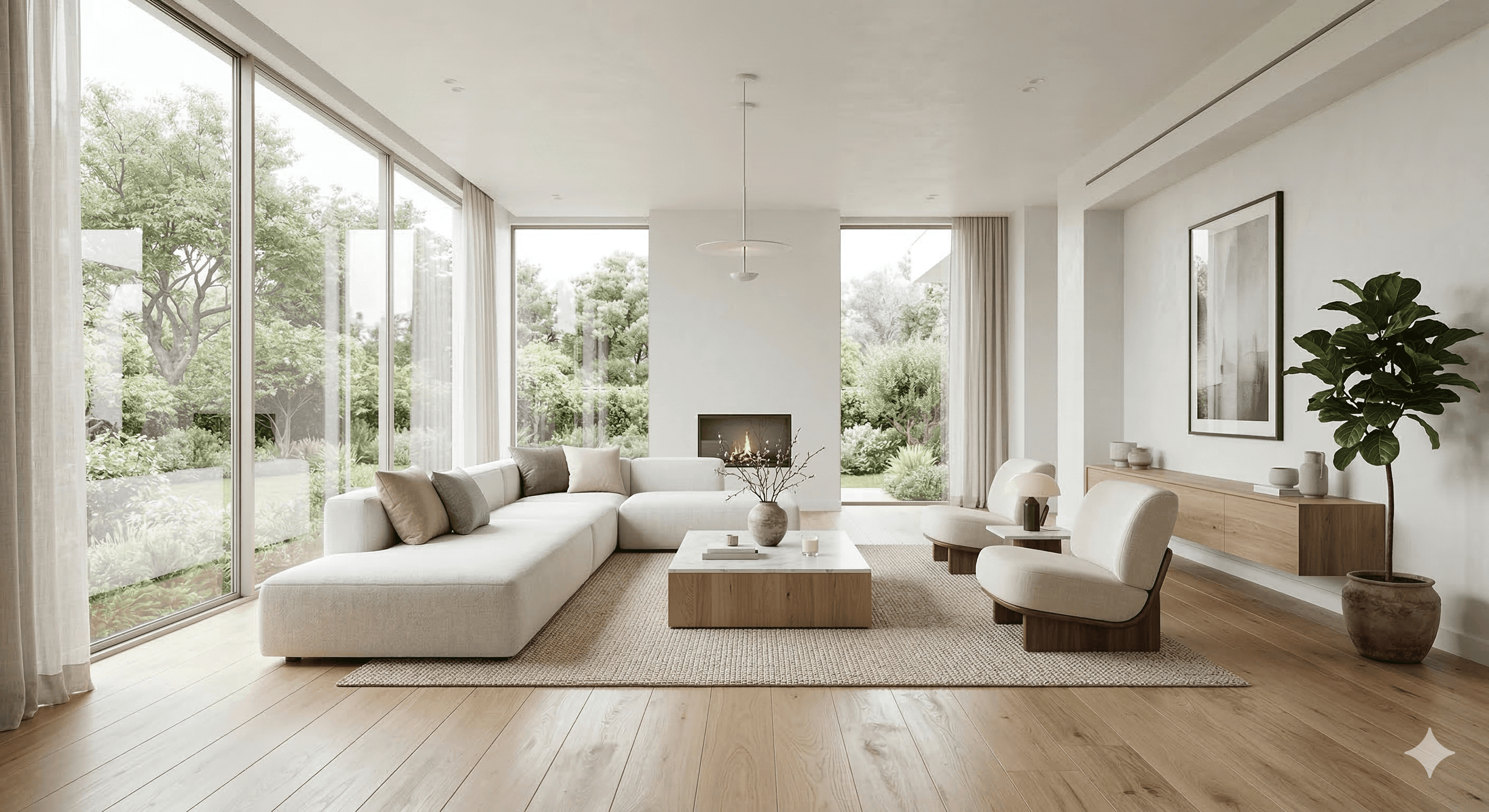 Yüksek kaliteli ancak iyi optimize edildiği için kısa sürede çıkan bir iç mekan render karesi